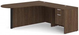 Peninsula Desk with Curved Edge