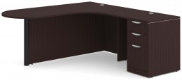 Peninsula Desk with Curved Edge