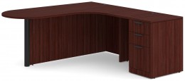 Bow Front L Shaped Desk