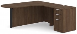Peninsula Desk with Curved Edge