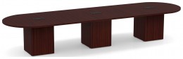 Racetrack Conference Table with Cube Base