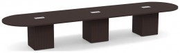 Racetrack Conference Table with Cube Base