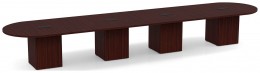 Racetrack Conference Table with Cube Base