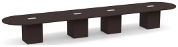 Racetrack Conference Table with Cube Base