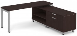 L Shaped Desk with Hutch