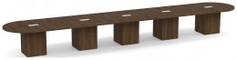 Racetrack Conference Table with Cube Base
