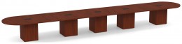 Racetrack Conference Table with Cube Base