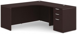 U Shaped Desk with Drawers and Shelves