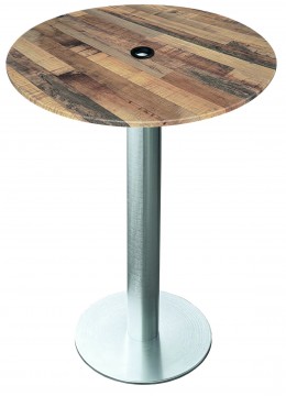 Tall Round Outdoor Table with Umbrella Hole
