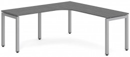 L Shaped Desk with Metal Legs