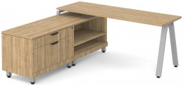 U Shaped Desk with Hutch and Storage