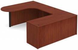 U Shaped Office Desk with Peninsula Extension