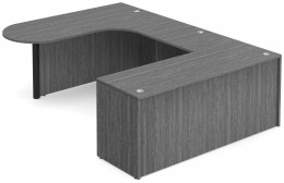 U Shaped Office Desk with Peninsula Extension