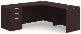 L Shaped Desk with Hutch and Drawers