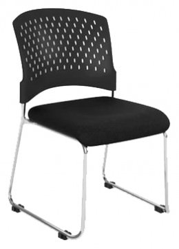 Stacking Guest Chair with Plastic Back - Alpha Series