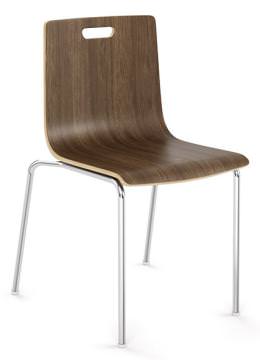 Modern Wood Stacking Chair - Bleeker Street