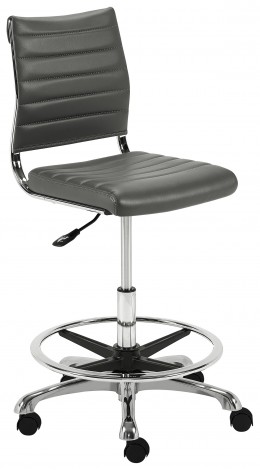Modern Ribbed Adjustable Drafting Stool