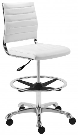 Modern Ribbed Adjustable Drafting Stool