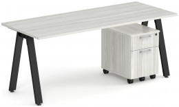 Home Office Desk with Metal Legs