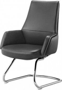 Vinyl Black Commander Guest Chair