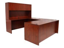U Shaped Desk with Hutch
