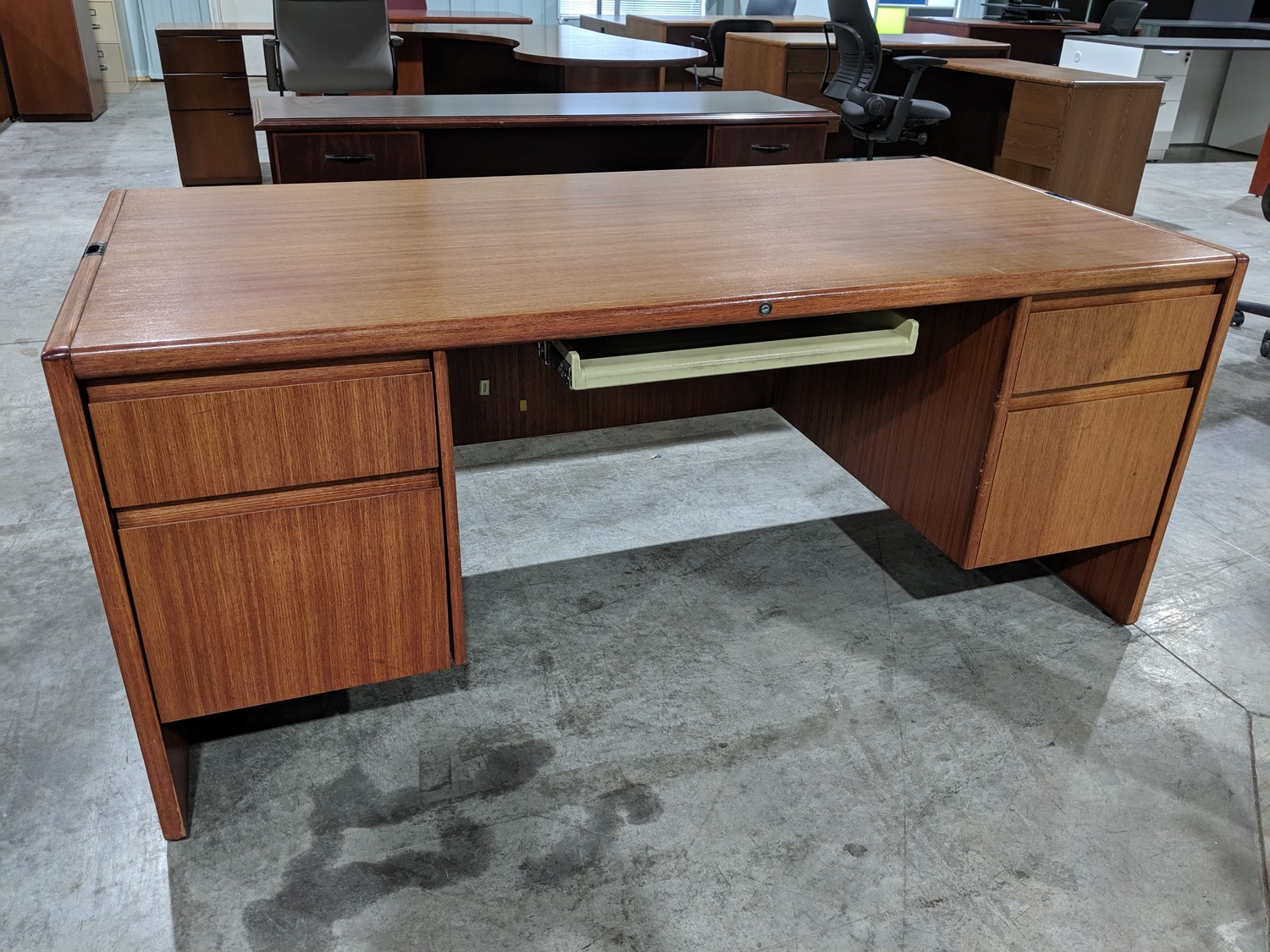 Solid Wood Desk with Oak Finish | Madison Liquidators