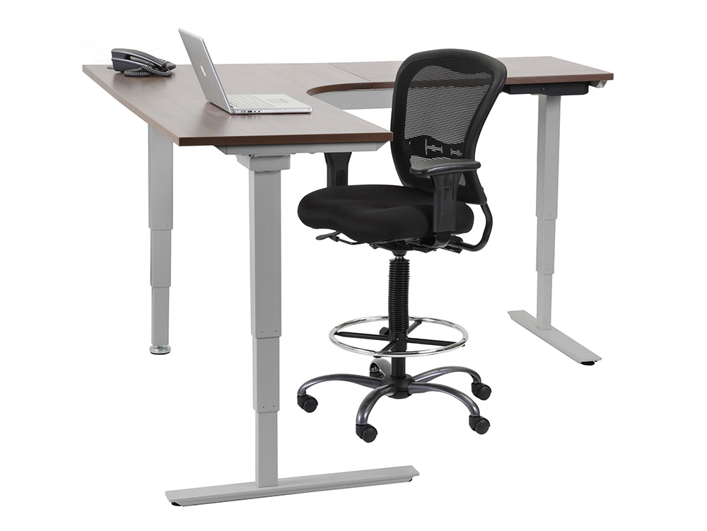 ergonomic Best L Shaped Height Adjustable Desk for Small Bedroom