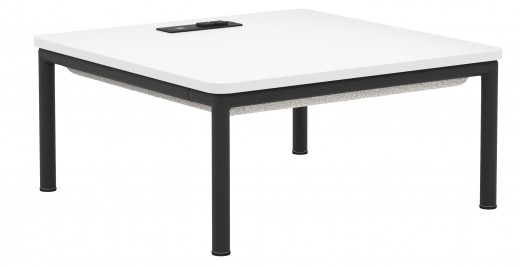 Konfurb Konnect Power Laminate Table and Base - 25.6W x 25.6D x 12H