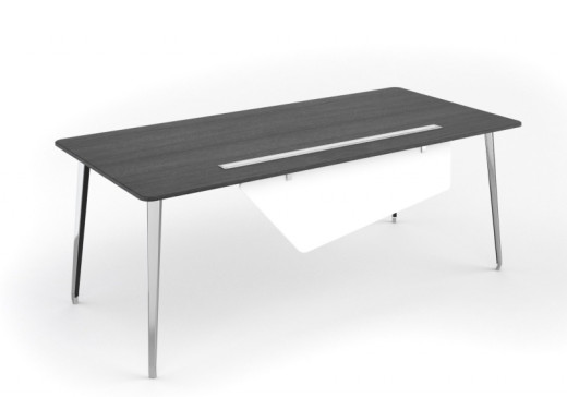 Straight Desk with Aluminum Legs - 37Dx78Wx29H