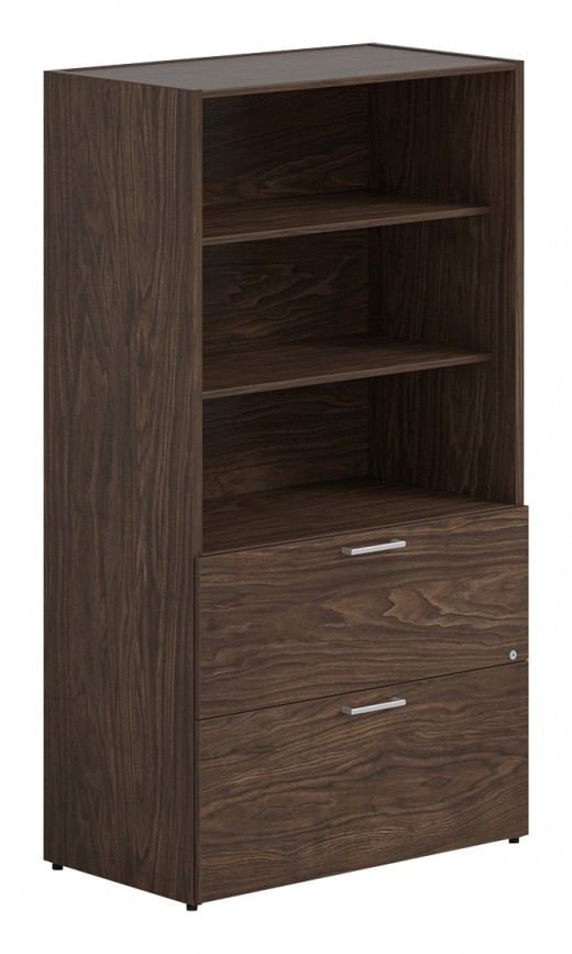 Open Bookcase/Lateral File Unit - 36W x 20D x 65H