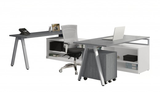 Modern U Shaped Desk with Storage