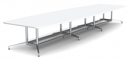 Boat Shaped Conference Table with Radius Corners