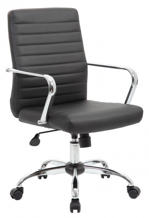 Retro Task Chair with Chrome Fixed Arms