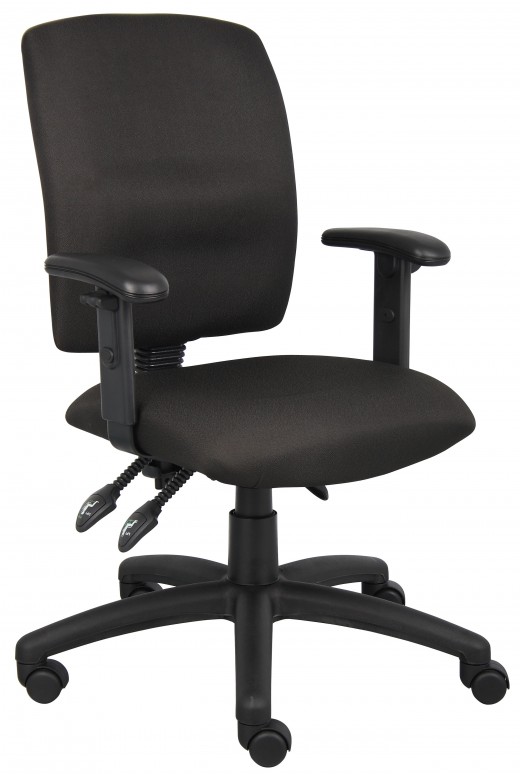 Multi-Function Fabric Task Chair W/ Adjustable Arms