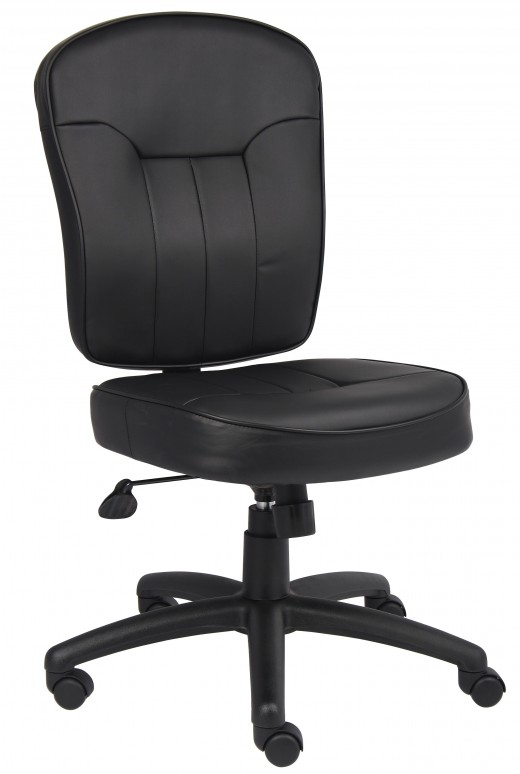 Black Leather Task Chair 