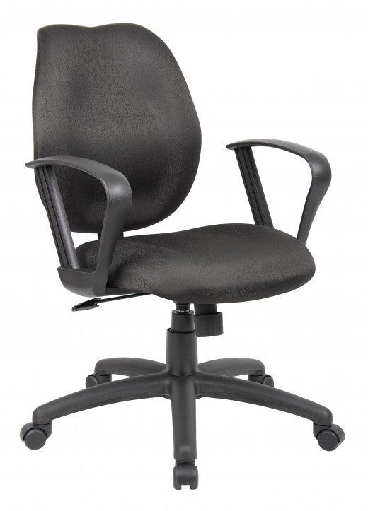 Black Task Chair W/Loop Arms