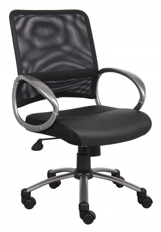 Mesh Back W/ Pewter Finish Task Chair