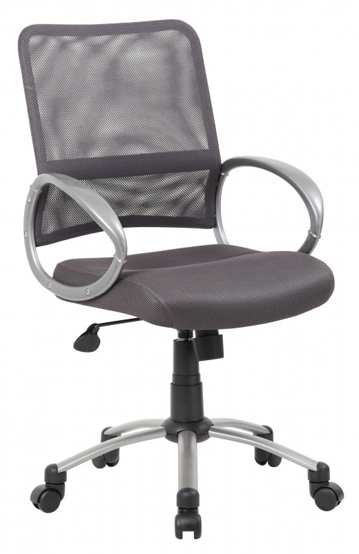 Mesh Back W/ Pewter Finish Task Chair