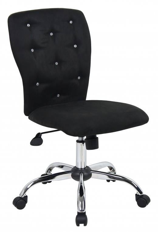 Tiffany Microfiber Chair-Black