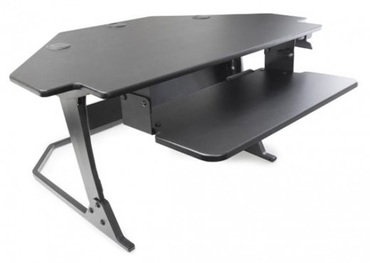 Heavy Duty Desktop Sit to Stand Corner Unit - 42W x 24D x 6.2/20H