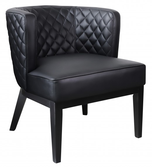 Ava Quilted guest, accent or dining chair - Black