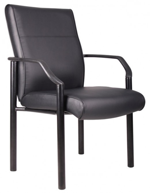 Mid Back Guest Chair In LeatherPlus