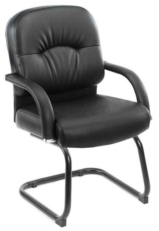 Mid Back Caressoft Guest Chair In Black