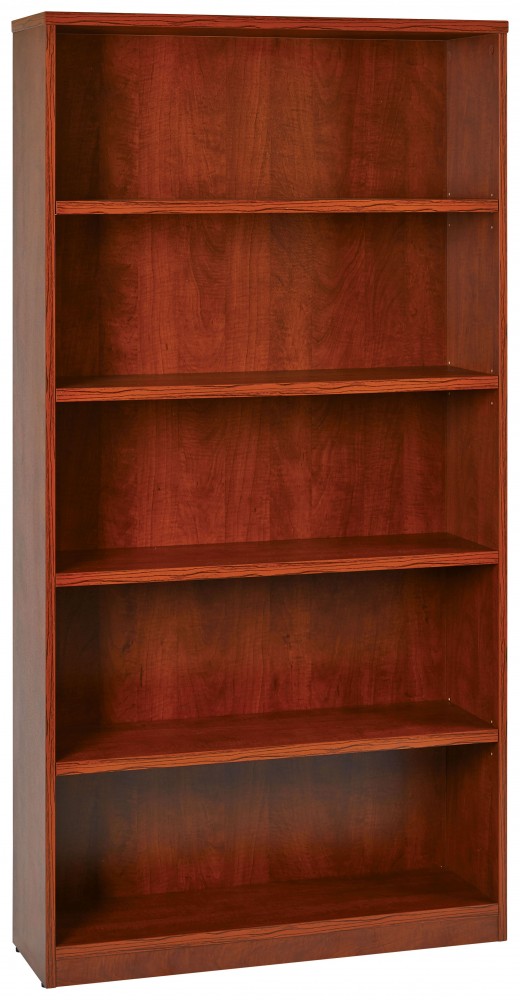 36Wx12Dx72H 5-Shelf Bookcase with 1 Thick Shelves -