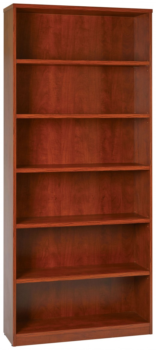 36Wx12Dx84H 6-Shelf Bookcase with 1 Thick Shelves -