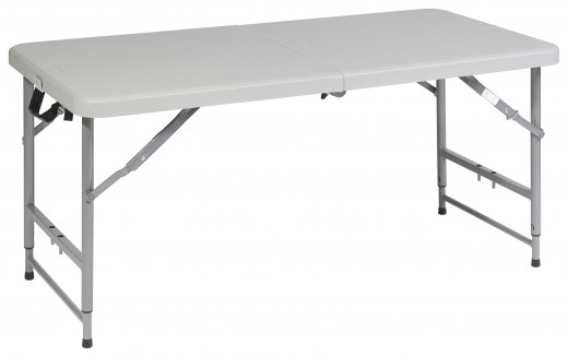 4' Adjustable Fold Resin Table