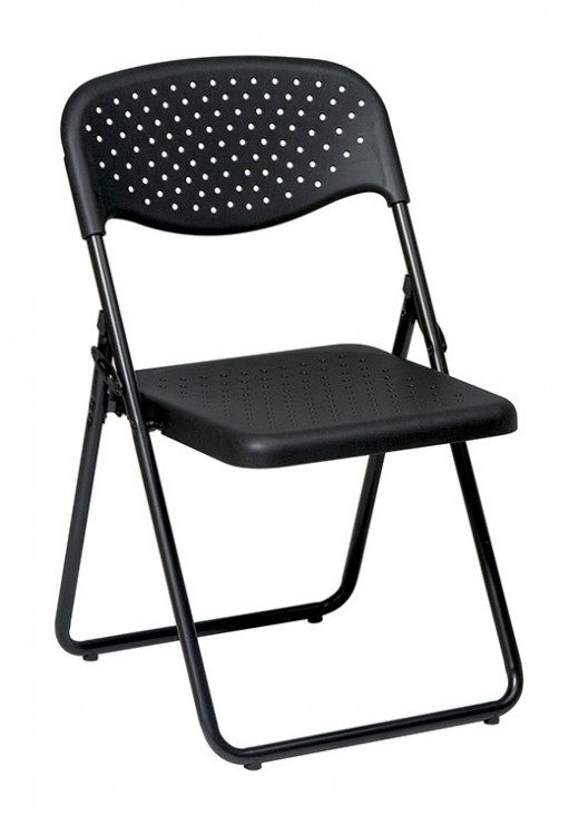 Folding Chair with Plastic Seat and Back