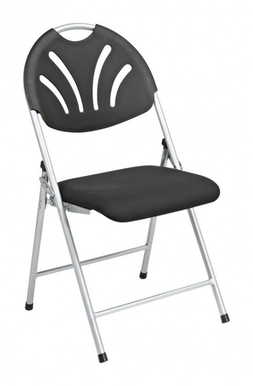 Folding Chair with Plastic Fan Back