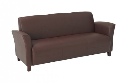 Black Bonded Leather Sofa