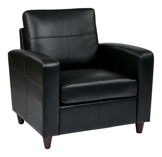 Club Chair With Espresso Finish Legs